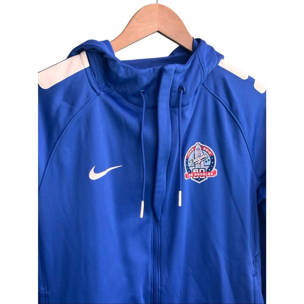 Nike Therma-FIT LA Dodgers Full Zip Hoodie Blue Size M